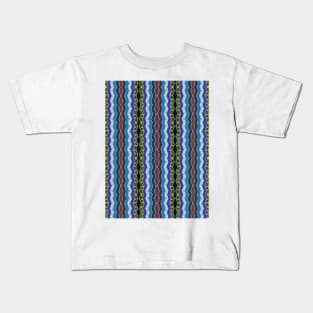 Wavy Patterned Stripes Kids T-Shirt